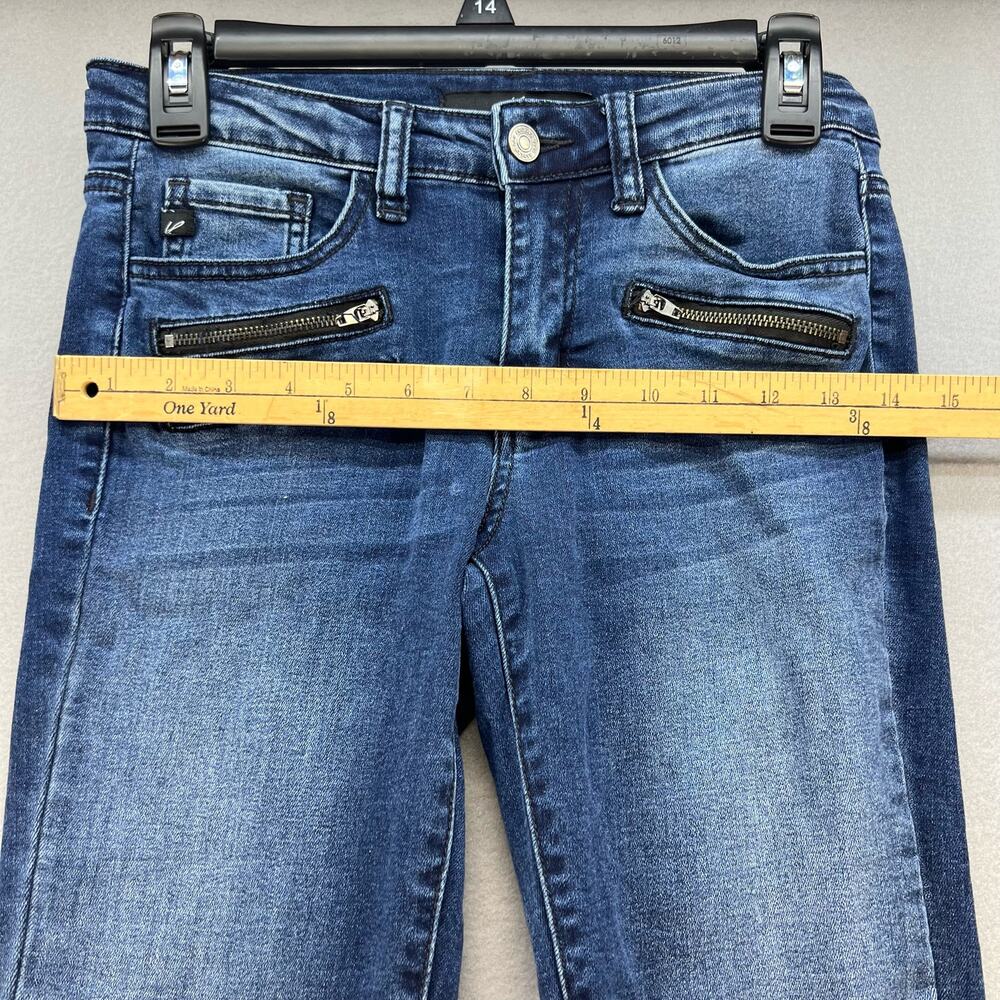 KanCan Jeans Women's Size 26 (5) Blue Moto Multi Zipper Pockets Skinny Normcore - Picture 8 of 12